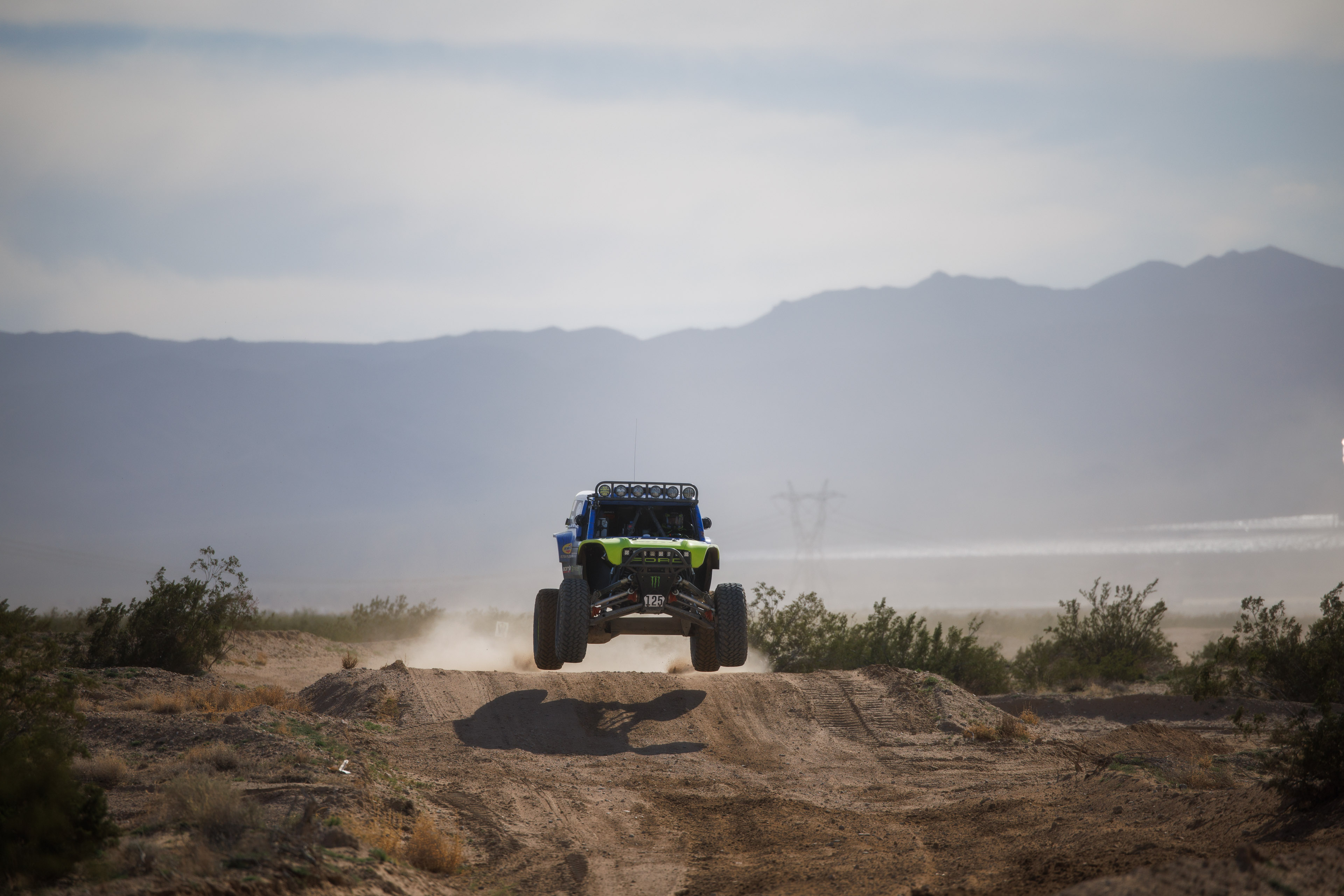 Mint 400 - Vaughn Gittin Jr clears a jump in his Raptor 4400